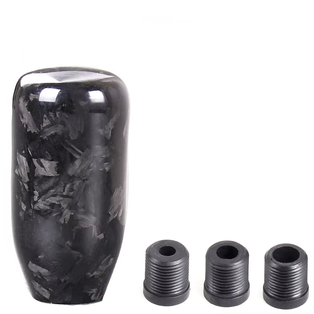 -Car Gear Shift Knob Forged Pattern Carbon Fiber Manual Transmission Shift Head for Most Car Decorations Accessories