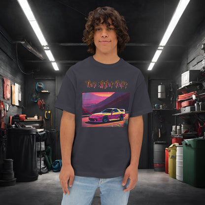 Mazda RX7 Synthwave-Premium, Ultra Soft Unisex Oversized Boxy Tee