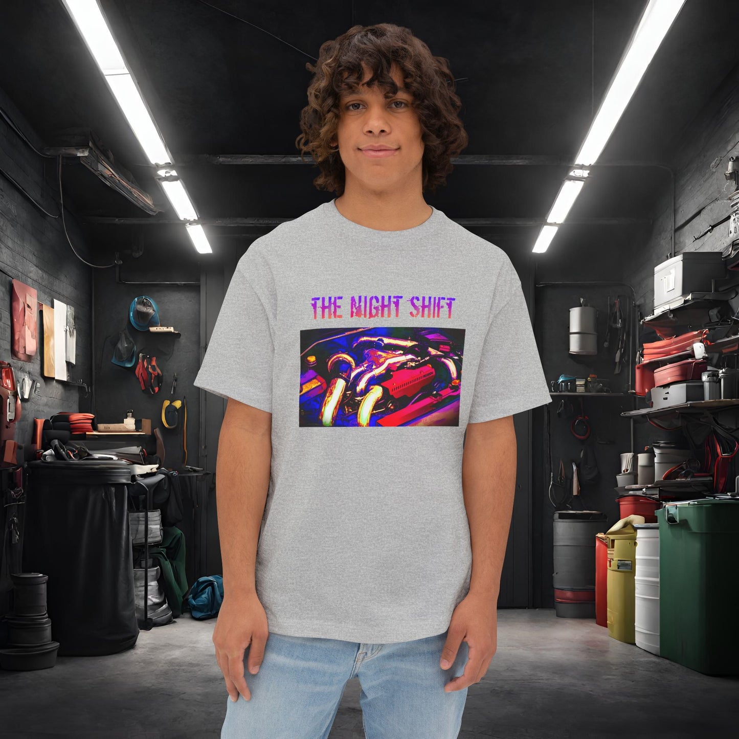 EJ257 Synthwave-Premium, Ultra Soft Unisex Oversized Boxy Tee