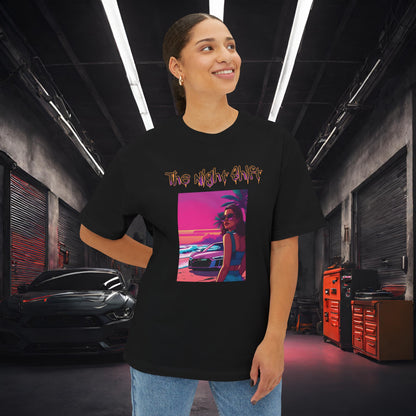 Audi R8 Beach Cruise Synthwave-Premium, Ultra Soft Unisex Oversized Boxy Tee