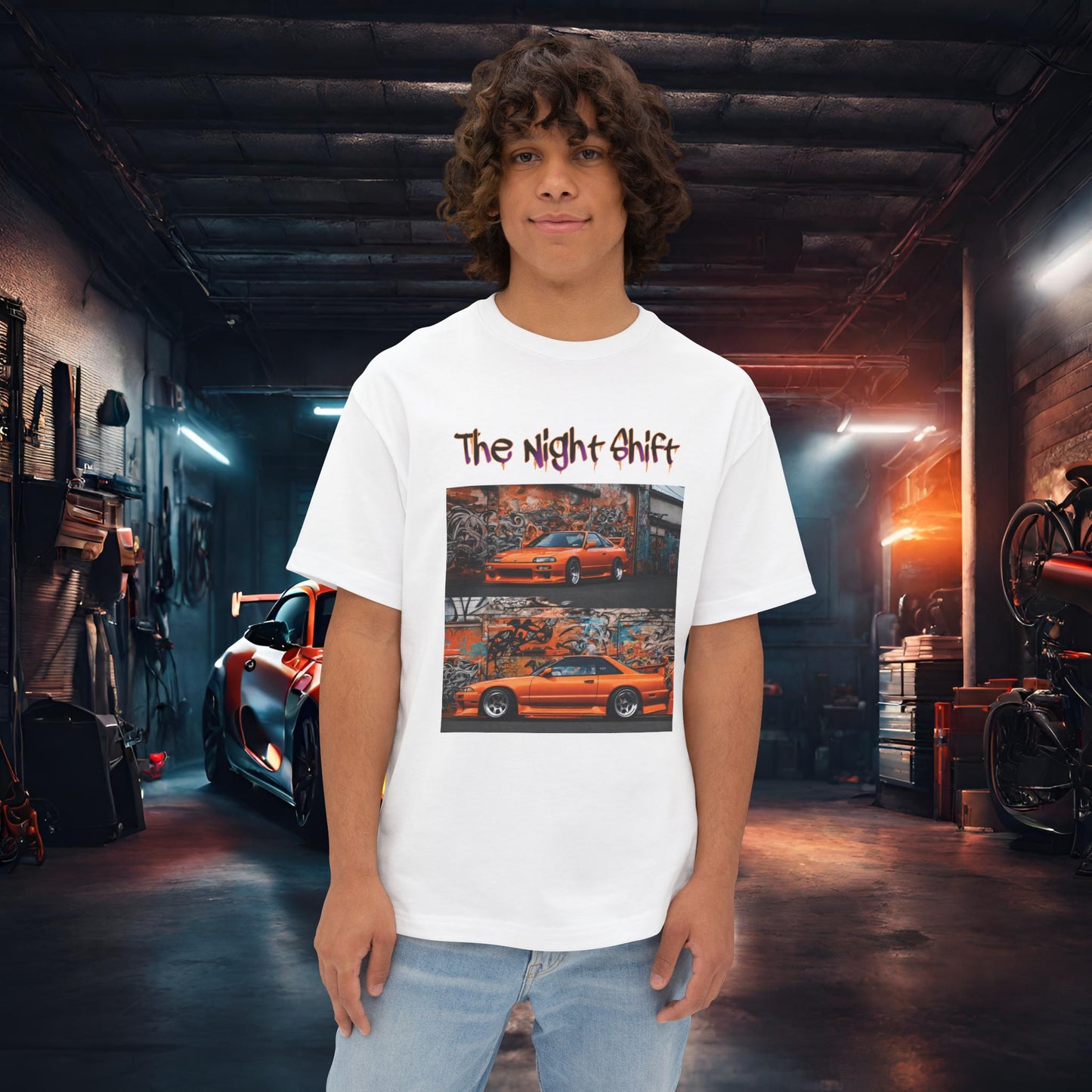 Nissan 240sx Double Stack Graffiti-Premium, Ultra Soft Unisex Oversized Boxy Tee