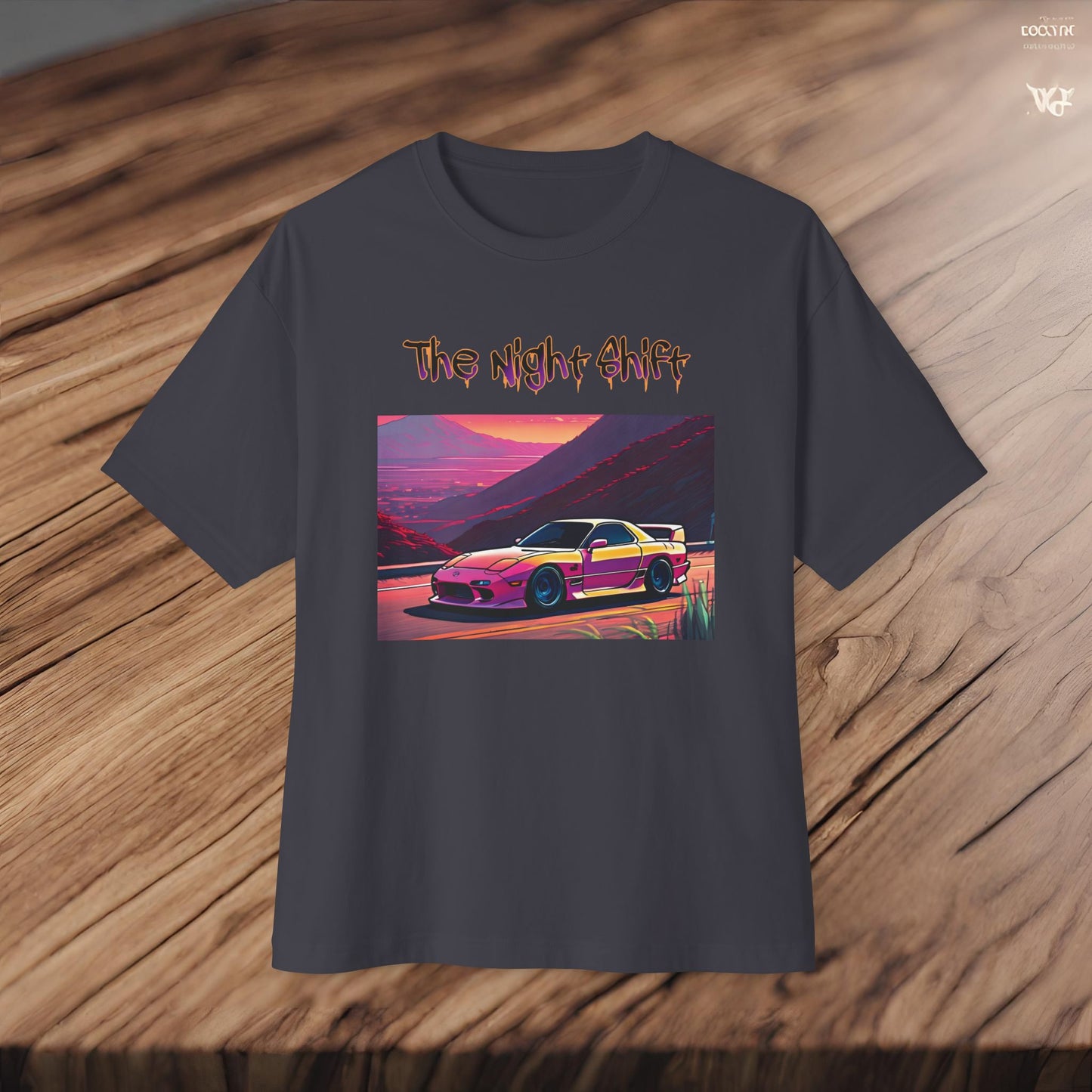 Mazda RX7 Synthwave-Premium, Ultra Soft Unisex Oversized Boxy Tee