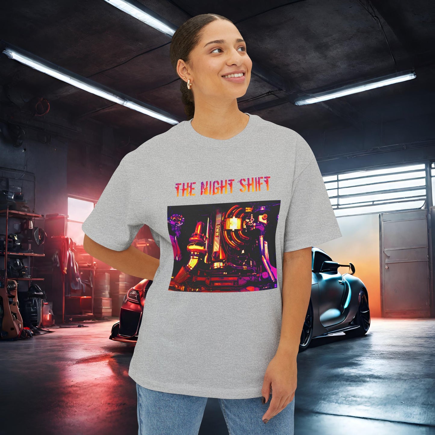 M20B30 Synthwave-Premium, Ultra Soft Unisex Oversized Boxy Tee