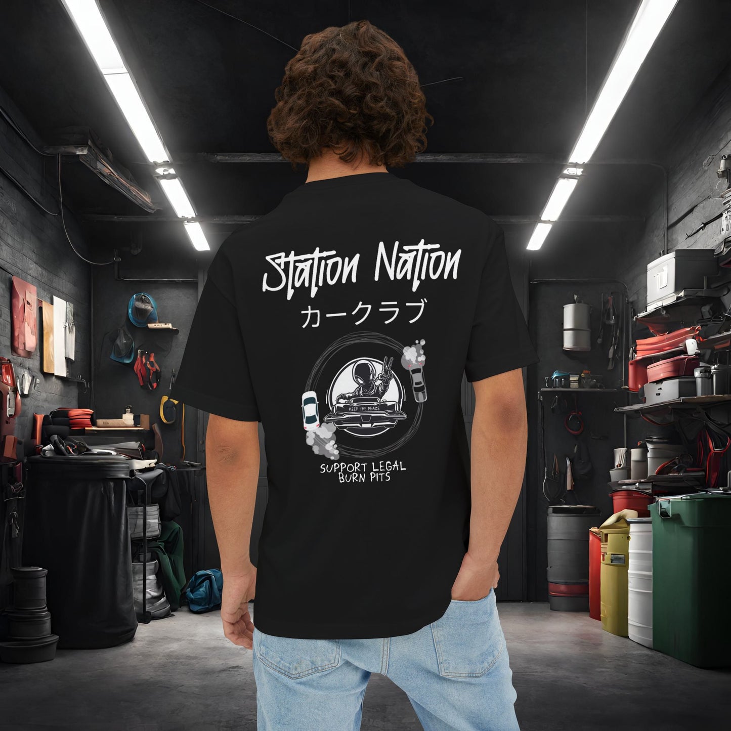 Station Nation-Premium, Ultra Soft Unisex Oversized Boxy Tee