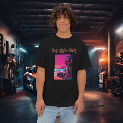 Audi R8 Beach Cruise Synthwave-Premium, Ultra Soft Unisex Oversized Boxy Tee