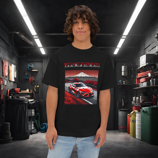 Toyota Supra MK-V Mt Fuji-Premium, Ultra Soft, Unisex Oversized Boxy Tee