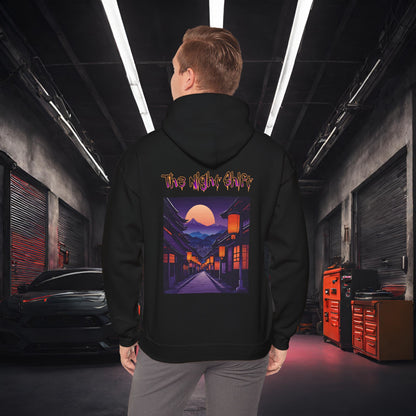 Moonlit Japanese Traditional Village-Ultra Soft, Premium Hoodie