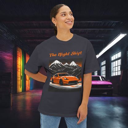 Nissan 370 Mountains-Premium, Ultra Soft, Unisex Oversized Boxy Tee