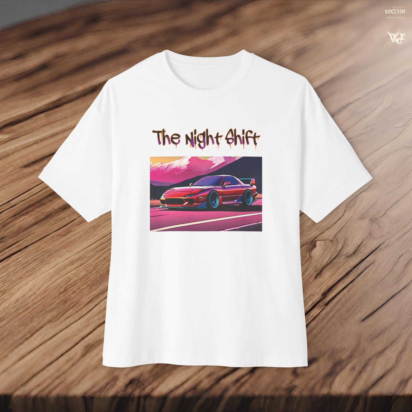 Mazda RX7 Synthwave-Premium, Ultra Soft Unisex Oversized Boxy Tee