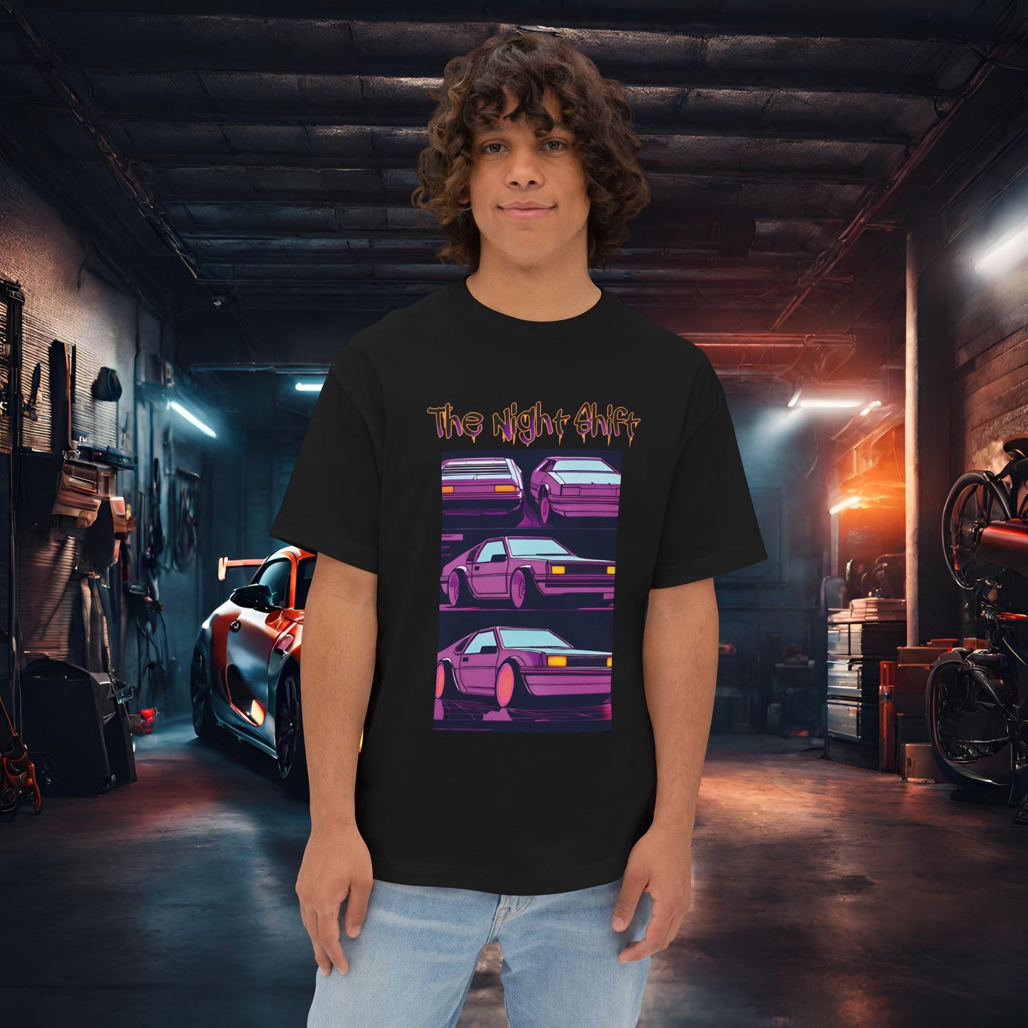 Time Warp-Premium, Ultra Soft Synthwave Unisex Oversized Boxy Tee