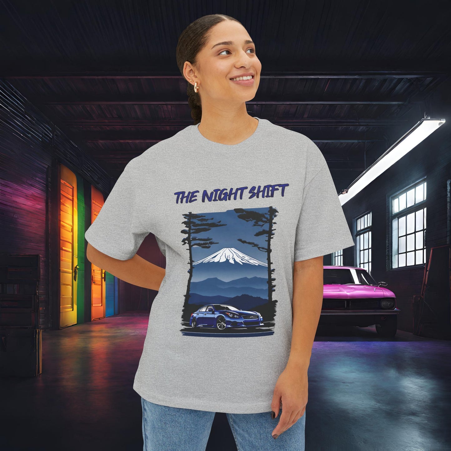 Infiniti G37 Sedan Mt Fuji-Premium, Ultra Soft Unisex Oversized Boxy Tee