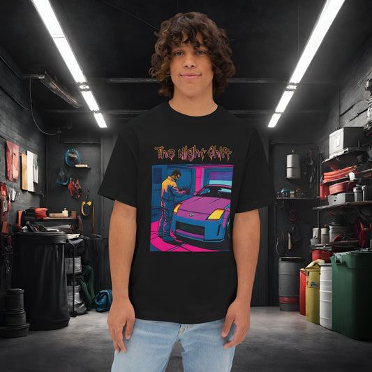 Nissan 350z Garage Queen Synthwave-Premium, Ultra Soft Unisex Oversized Boxy Tee