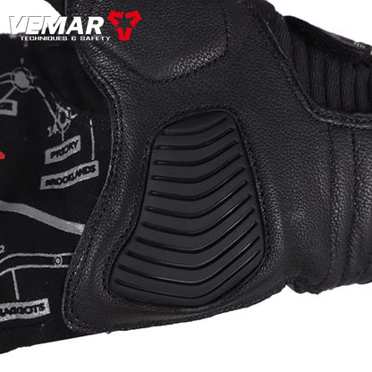 Summer Motorcycle Gloves Men Skull Mesh Moto Gloves Motorcyclist Touch Screen Biker Gloves Guantes Moto Black VE-203