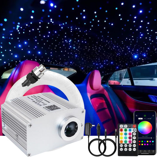 Twinkle 10W Fiber Optic Light Star Ceiling Kit, Mixed 380Pcs 9.8Ft Starlight Headliner Music Mode App/Remote Control for Car Home Roof Ceiling 0.5Mm+0.75Mm+1Mm Fiber Optic Cable